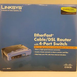 LINKSYS EtherFast Cable/DSL Router w/ 4 Port Switch BEFSR41 ver 4.3 USED
